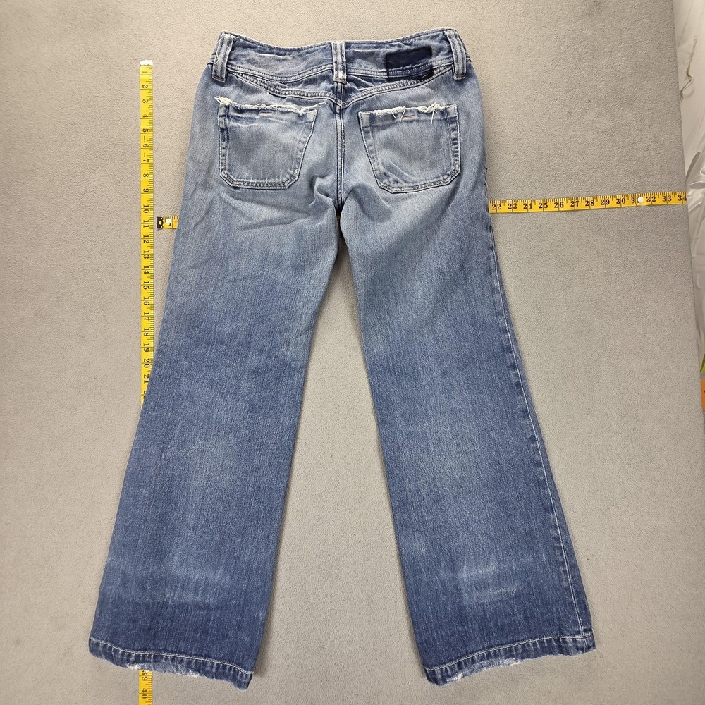 Diesel Jeans Womens 30x32 Blue Lambry Low Rise Bootcut Wide Leg Distressed 0R71I - Picture 2 of 16